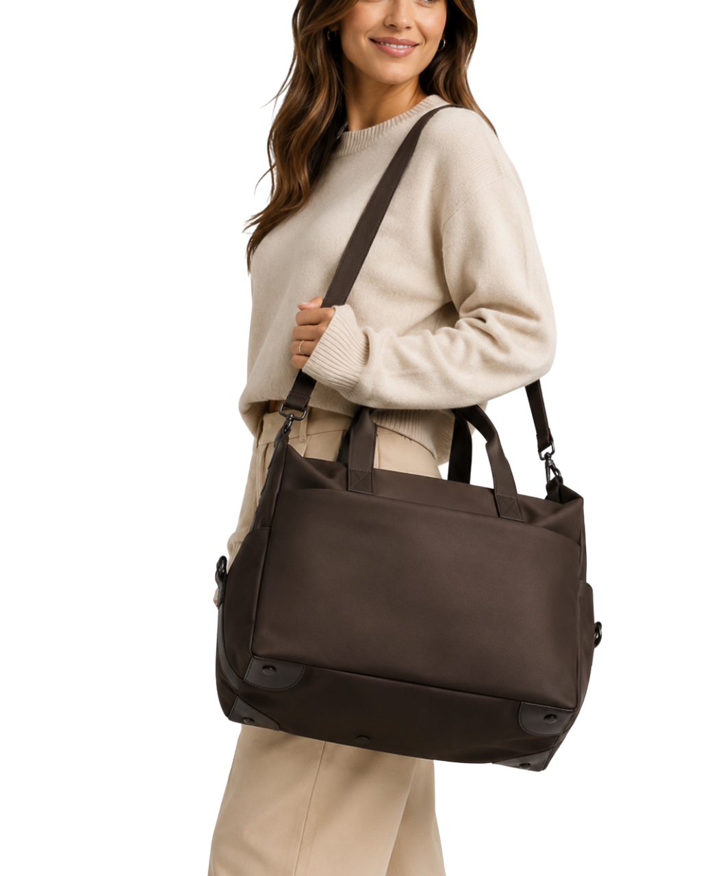 Chocolate Nylon Diaper Bag
