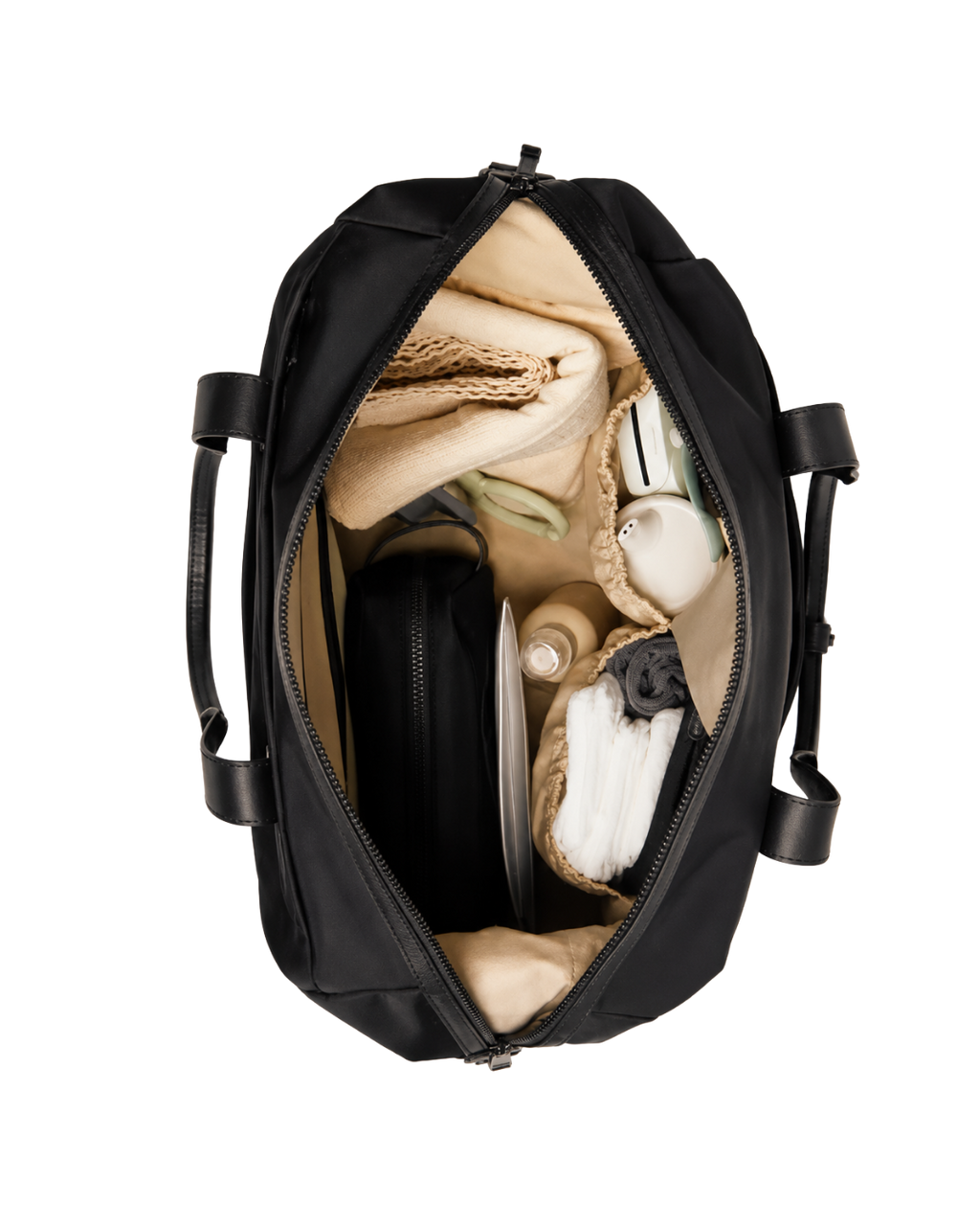 Black Nylon Diaper Bag