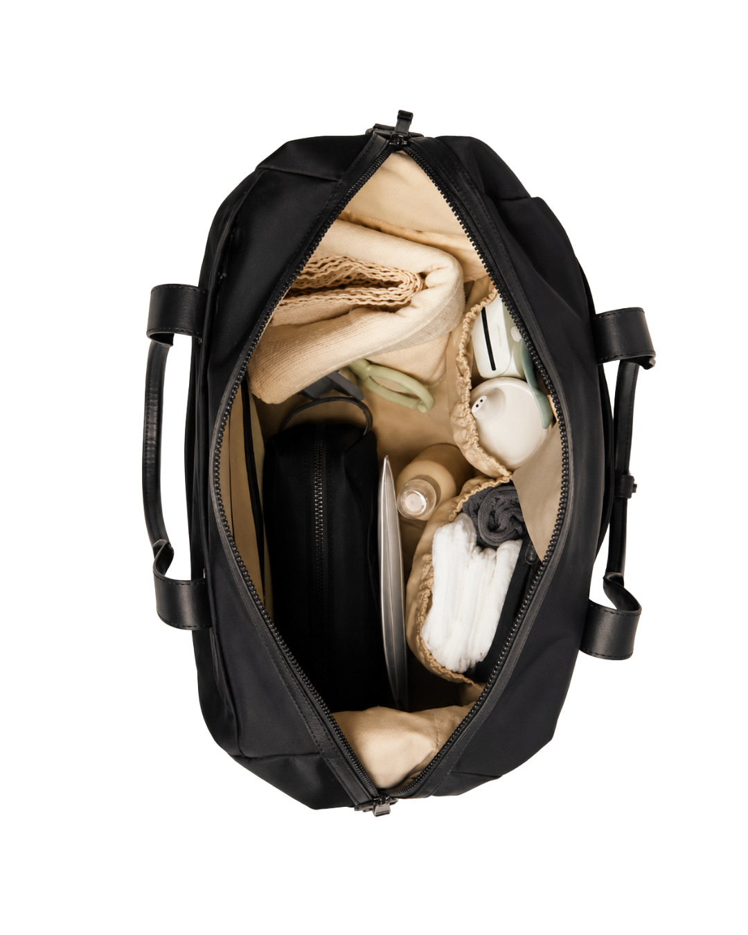 Black Nylon Diaper Bag
