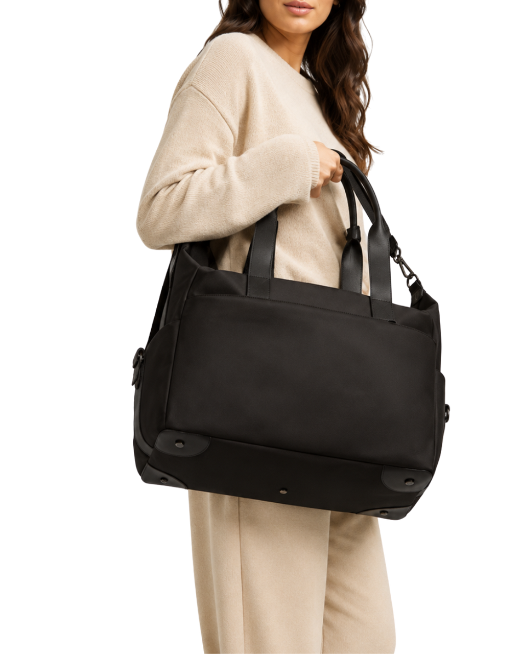 Black Nylon Diaper Bag