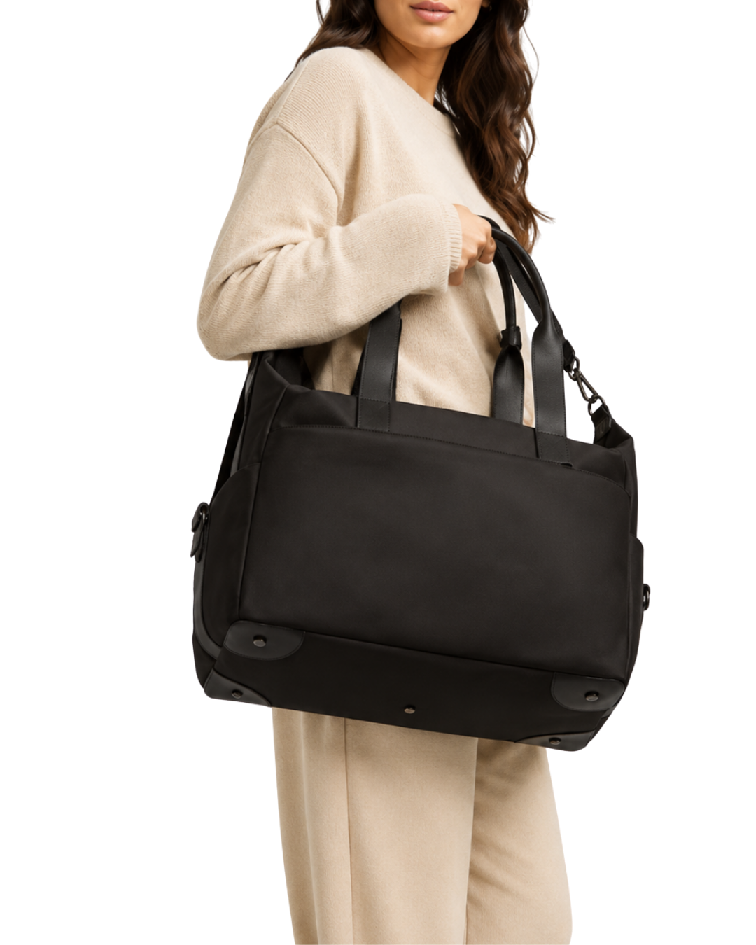 Black Nylon Diaper Bag