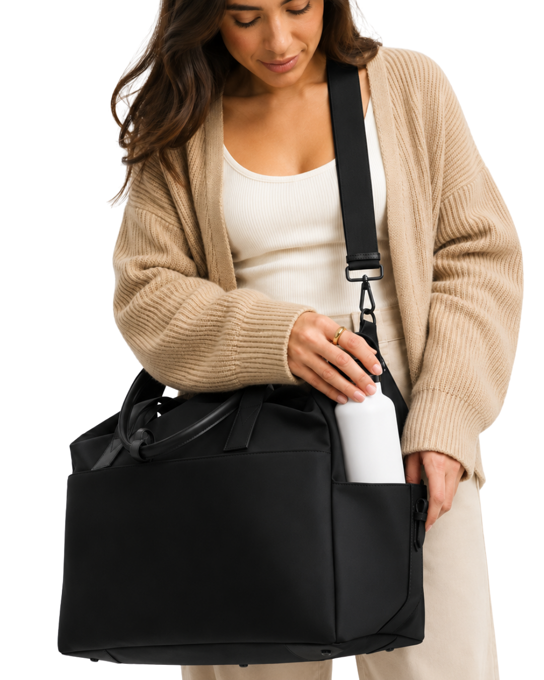Black Nylon Diaper Bag