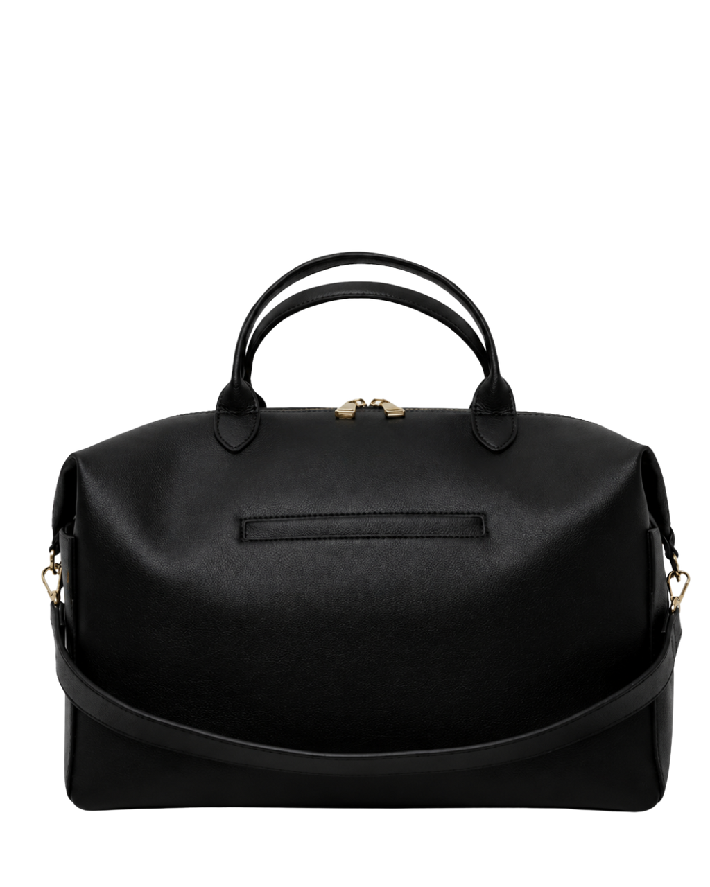 Black Leather Diaper Bag