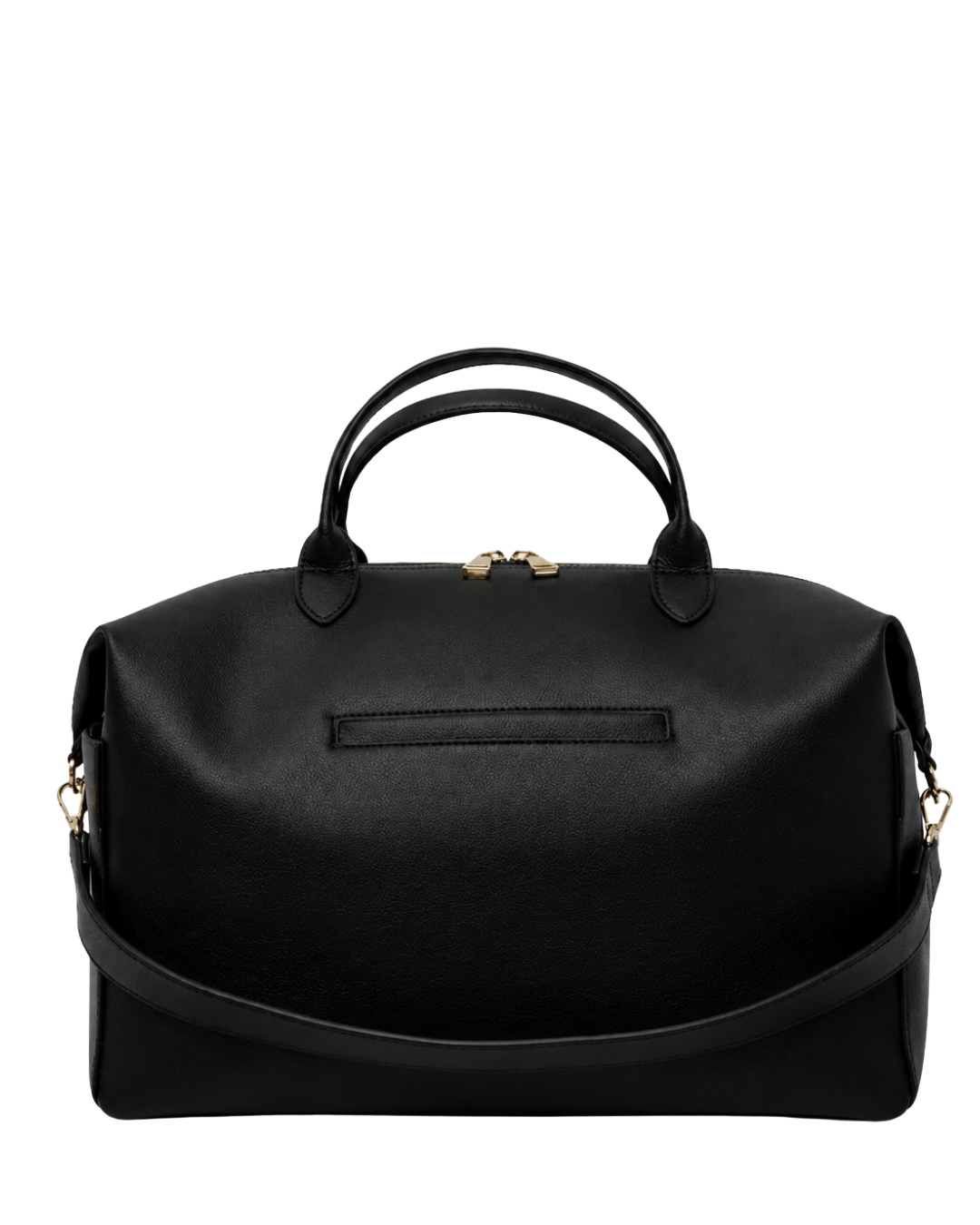 Black Leather Diaper Bag