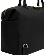 Black Leather Diaper Bag