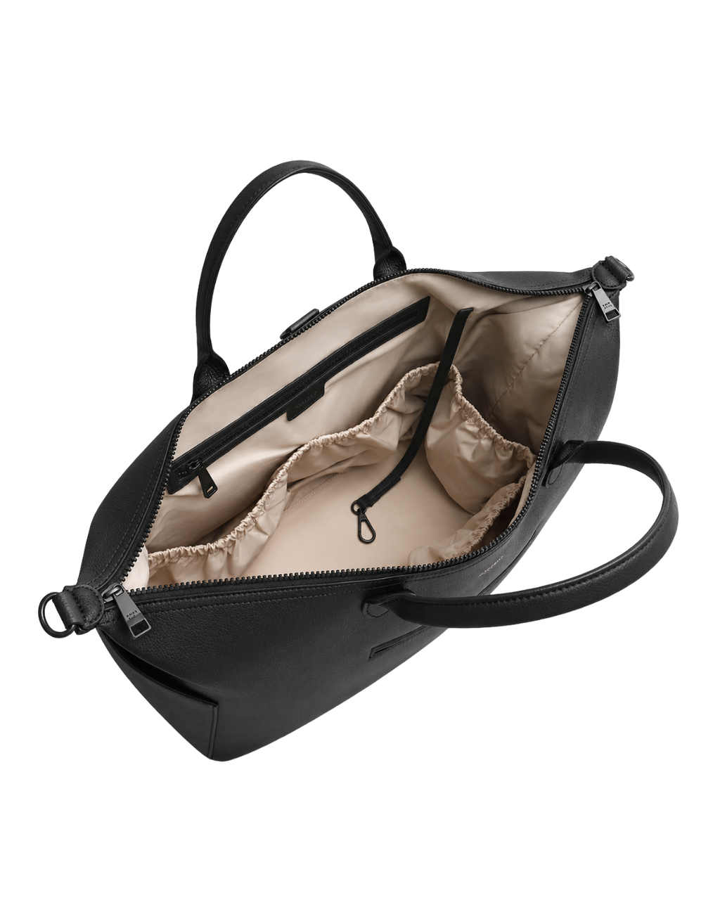 Black Leather Diaper Bag