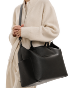 Black Leather Diaper Bag