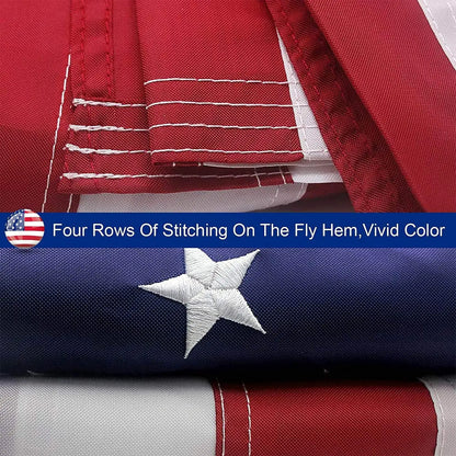 American Flag 10x15 ft 8x12 ft 6x10 ft 5x8 ft 4x6 ft 3x5 ft 2x3 ft for Outdoor,High Quality Embroidered Stars Sewn Stripes Brass Grommets