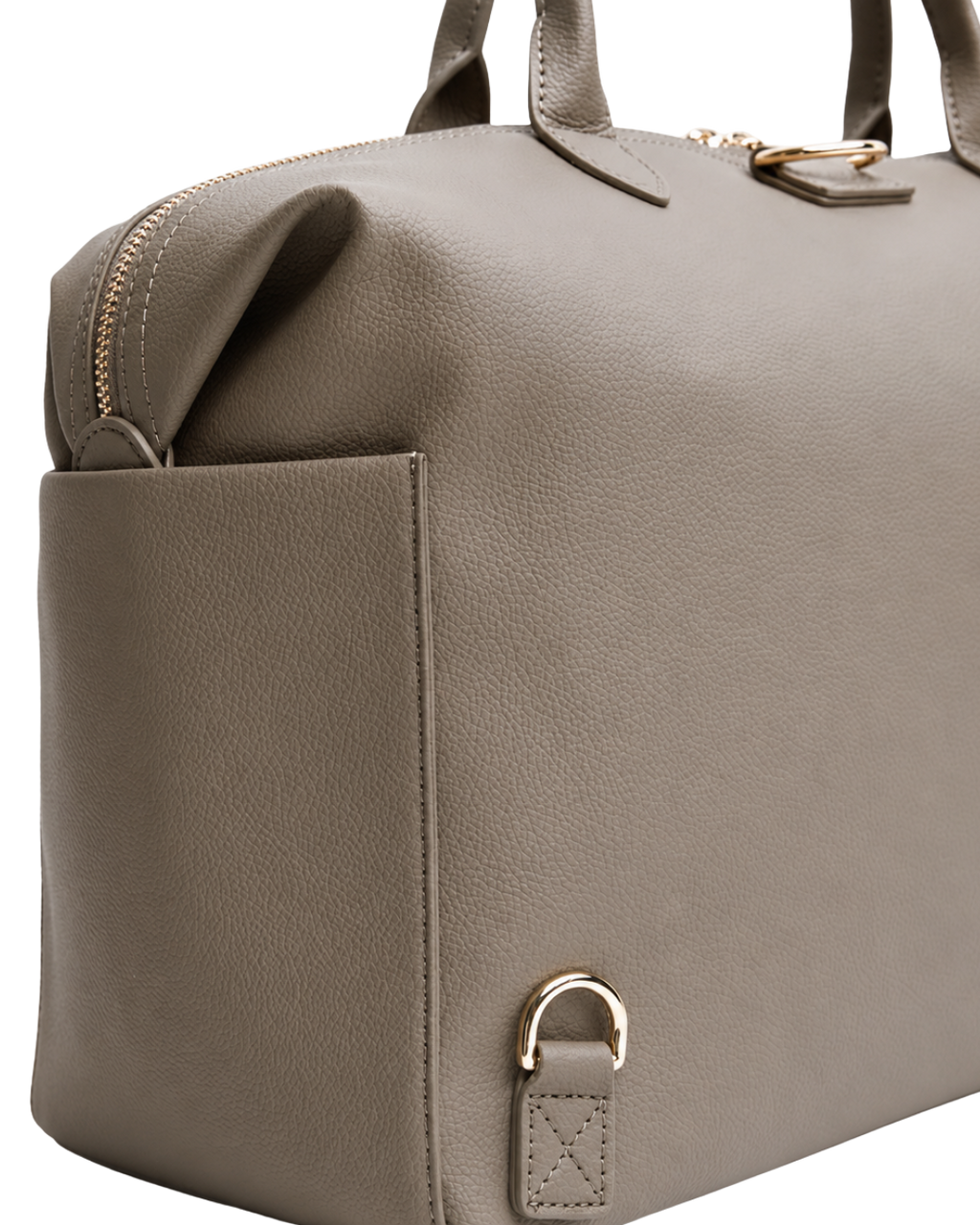 Clay Leather Diaper Bag