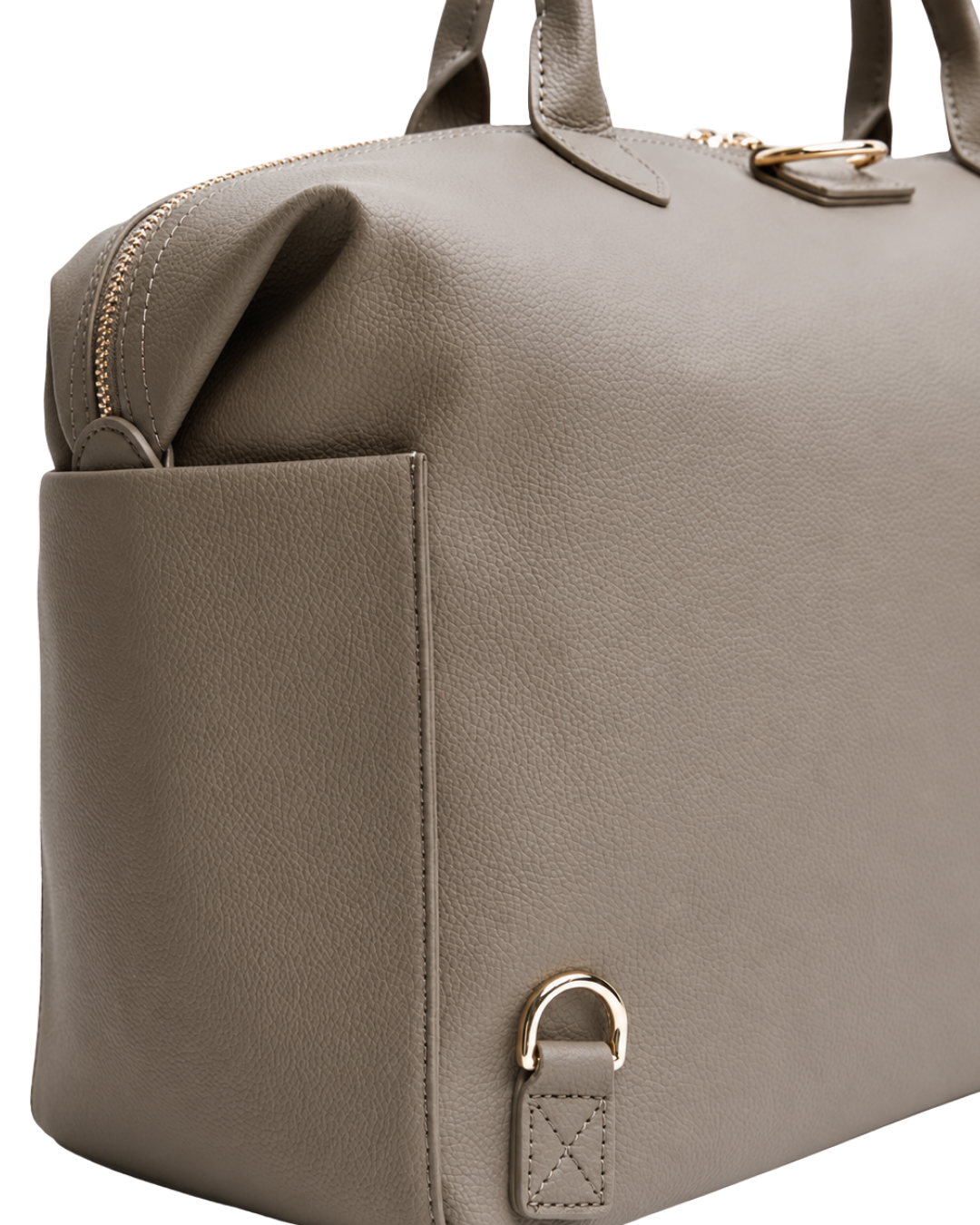 Clay Leather Diaper Bag