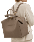 Clay Leather Diaper Bag