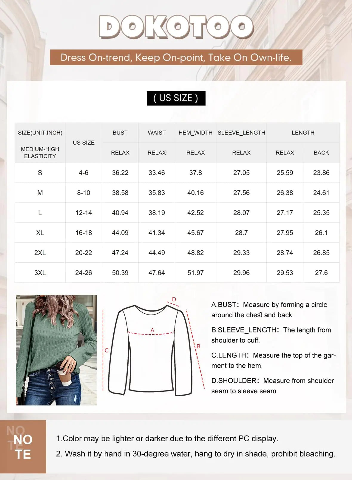 Dokotoo Long Sleeve Lightweight Tops 2024 Fall Fashion Trendy T-Shirts Crewneck Casual Knit Basic Tee Navy Blue X-Large