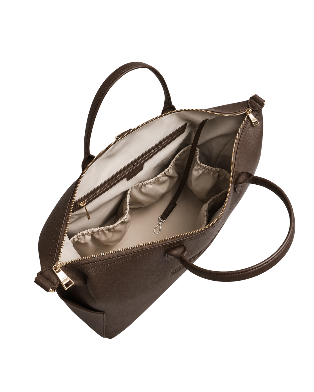 Chocolate Leather Diaper Bag