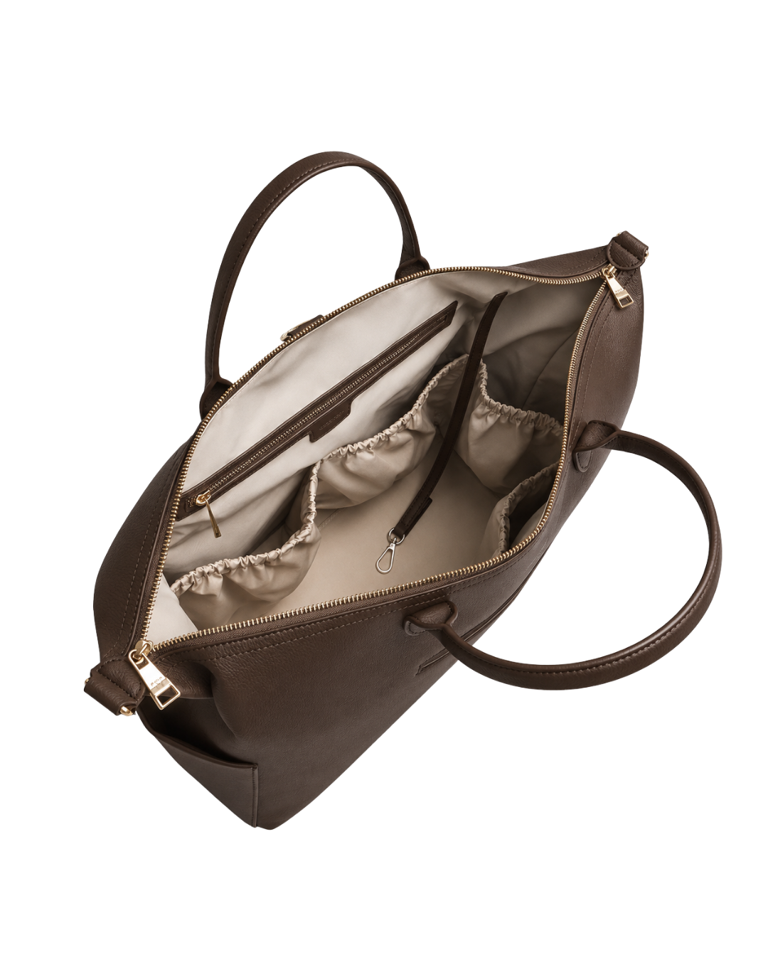Chocolate Leather Diaper Bag