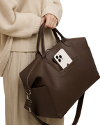 Chocolate Leather Diaper Bag