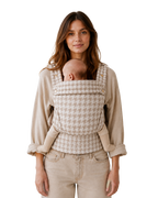 Beige Houndstooth Baby Carrier