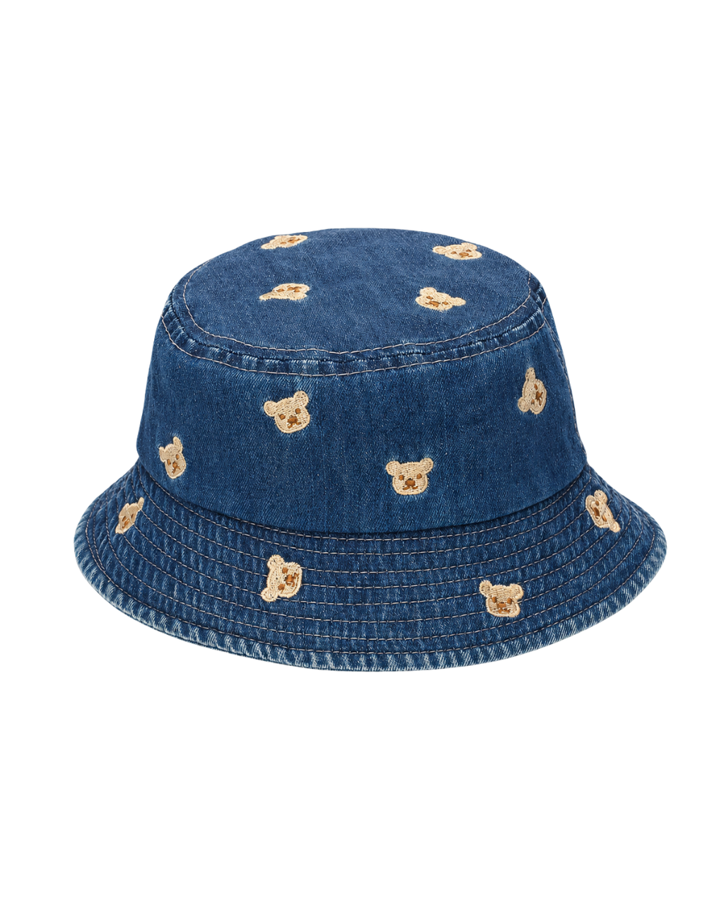 Denim Bear Baby Bucket Hat