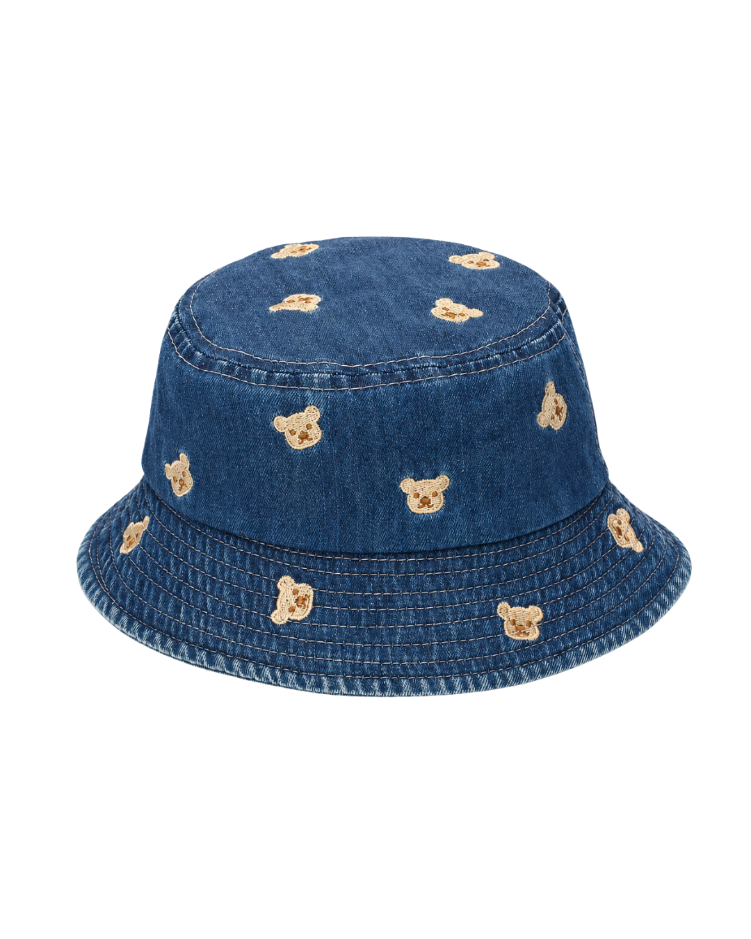 Denim Bear Baby Bucket Hat