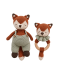Crochet Fox Toy & Rattle Set