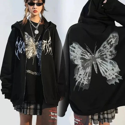 Grunge Punk Hooded Jacket