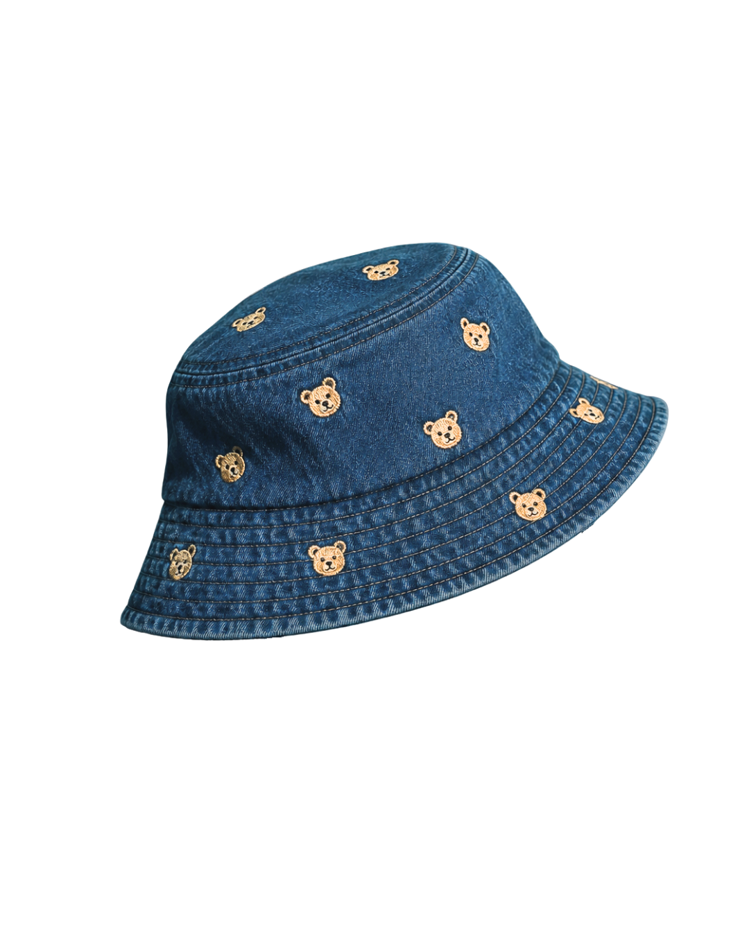 Denim Bear Baby Bucket Hat