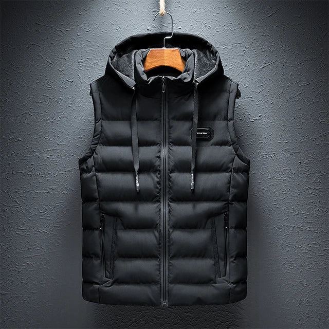 Men's Hooded Sleeveless Jacket