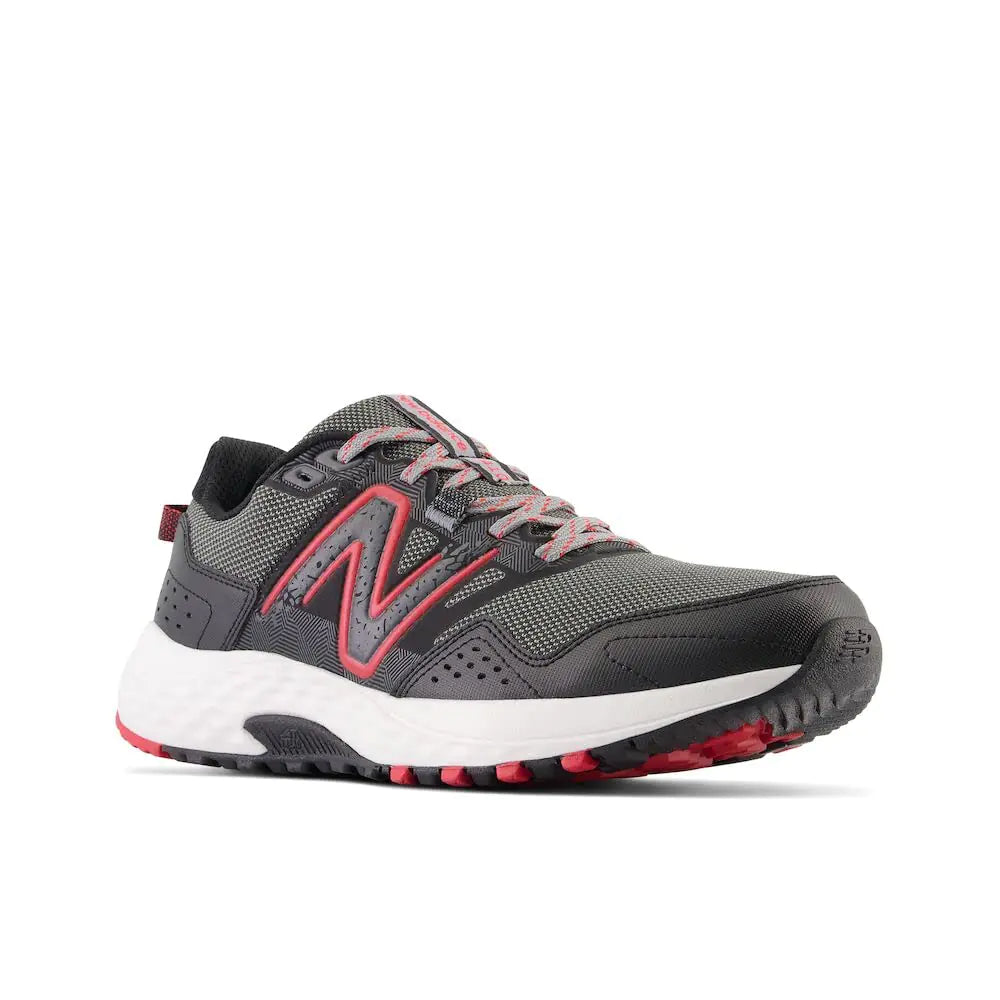 New Balance Men's 410 V8 Trail Running Shoe 8.5 Blacktop/Neo Flame/Shadow Grey