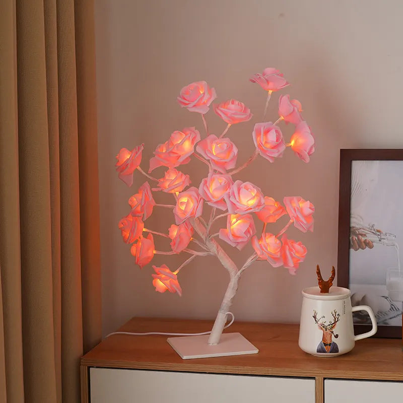 Rose Tree Lamp Decoration