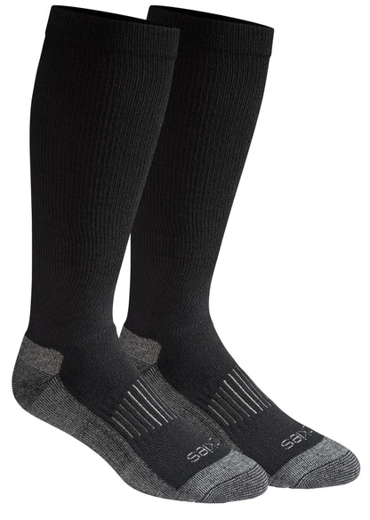 Dickies Men's Light Comfort Compression Over-the-calf Socks Black (2 Pairs) Medium