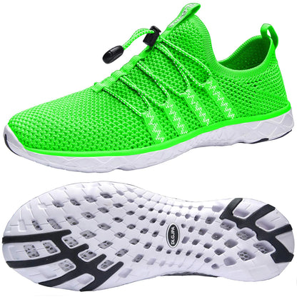 DLGJPA Men's Lightweight Quick Drying Aqua Water Shoes Athletic Sport Walking Shoes 13 Light Green