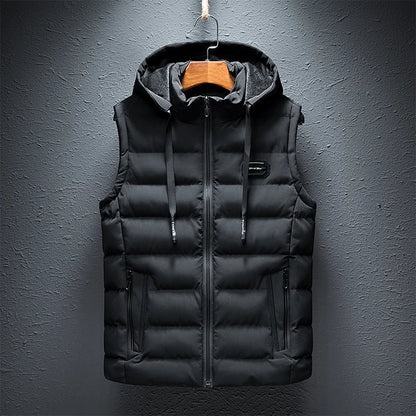 Men's Hooded Sleeveless Jacket