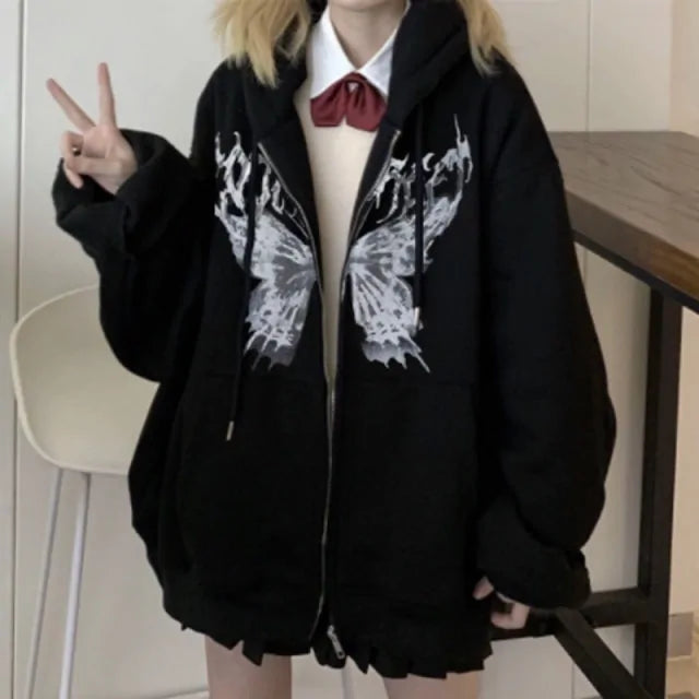 Grunge Punk Hooded Jacket