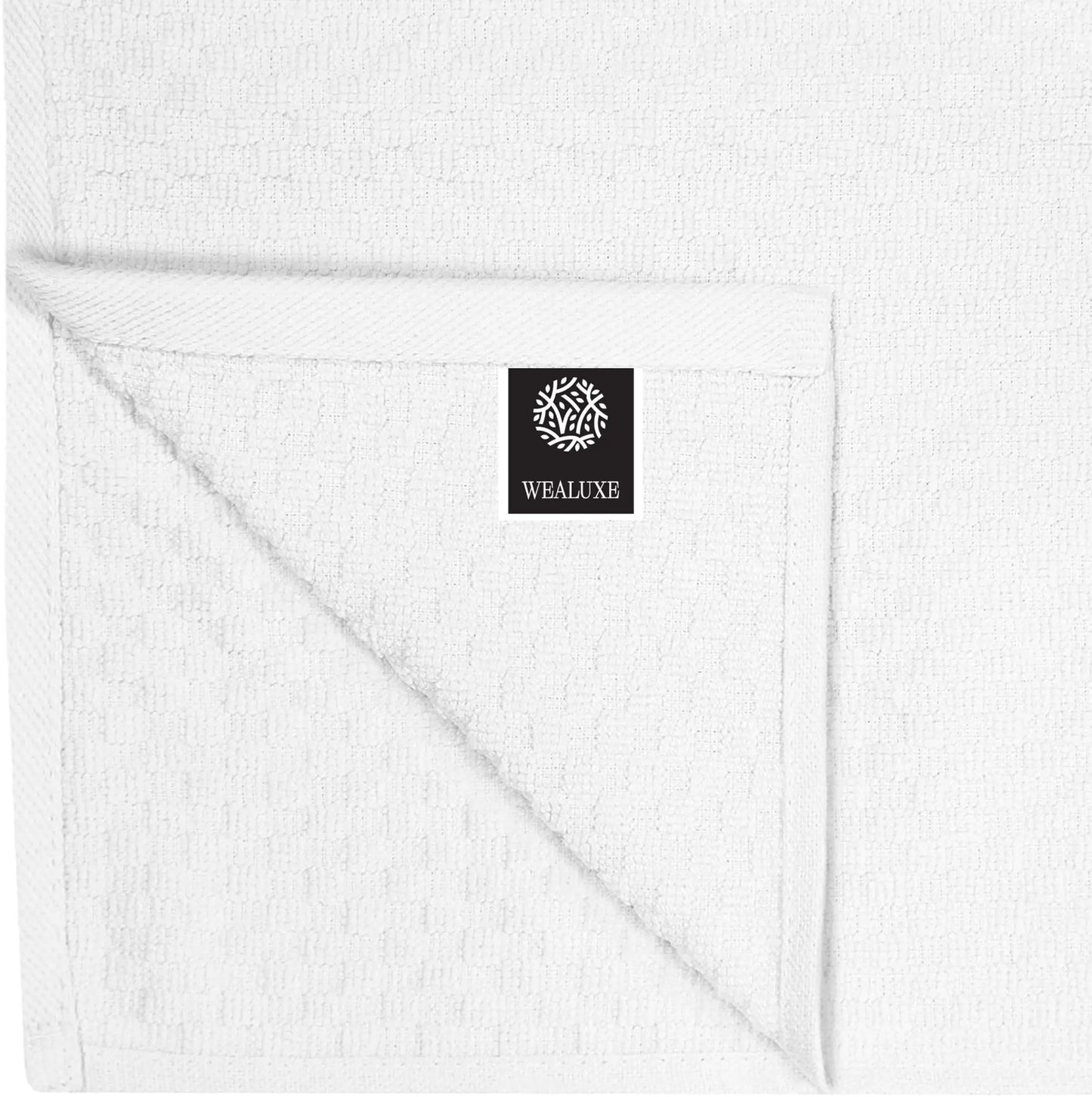 12 Pack Cotton Kitchen Towels Waffle Weave for Embroidery 15x26 In Black White