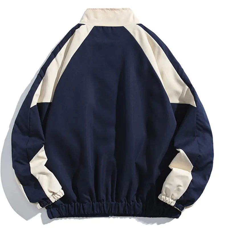 Casual Patchwork Varsity Jacket